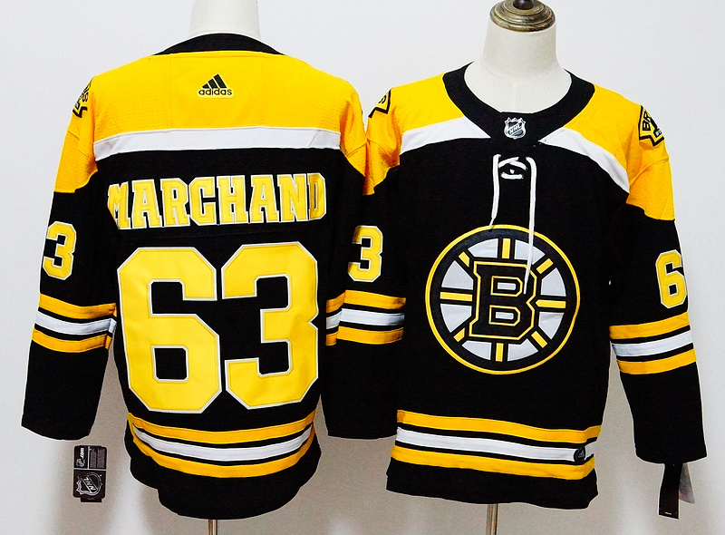 Men's Boston Bruins Brad Marchand #63 Black Jersey